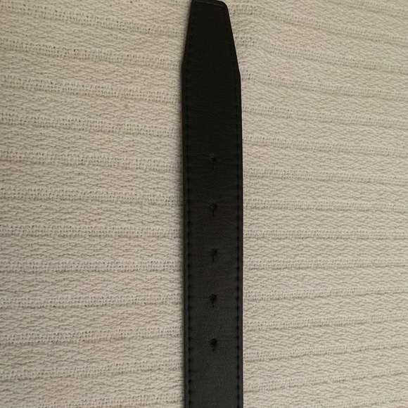 Black brass buckle belt sz M - Picture 9 of 10